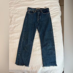 Dark wash Levi wedge straight